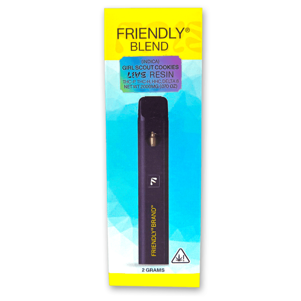 Image of Friendly Hemp's 2000MG Disposable Vape in Girl Scout Cookies.