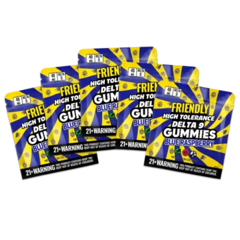 Buy Delta 9 Vegan Blue Raspberry Gummies | Friendly Hemp