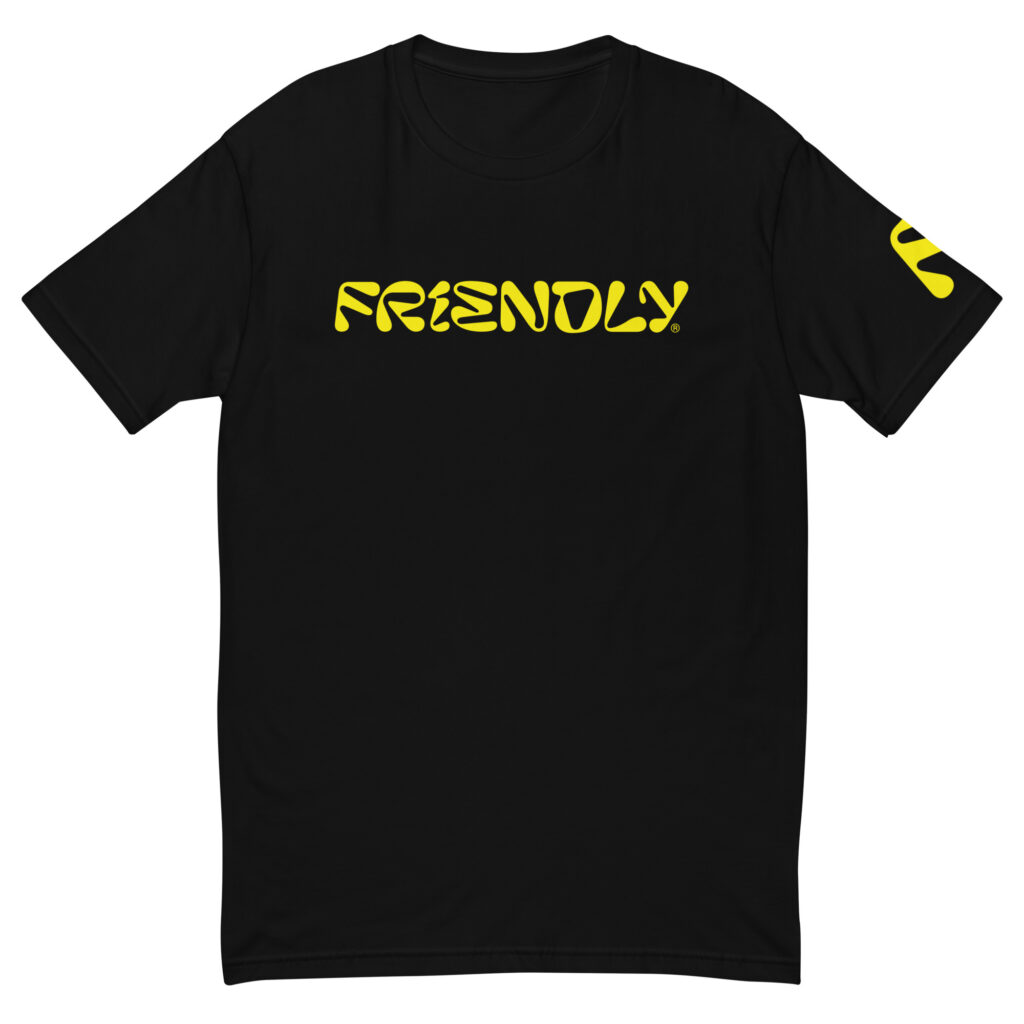 Black Friendly T-shirt with logo