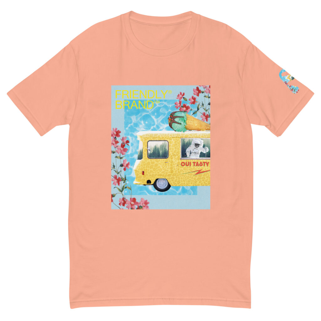 Desert Pink Friendly T-shirt with cheetah print ice cream truck