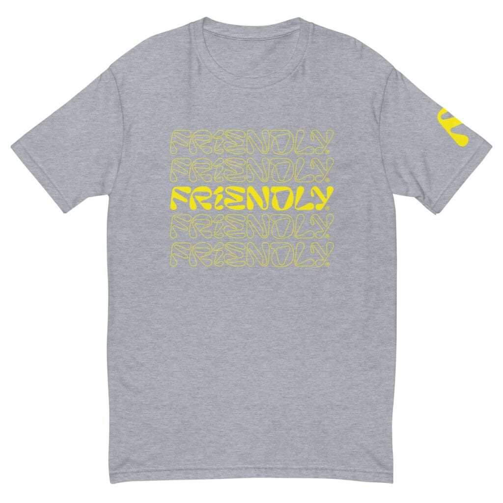 Grey Friendly T-shirt with logo outline