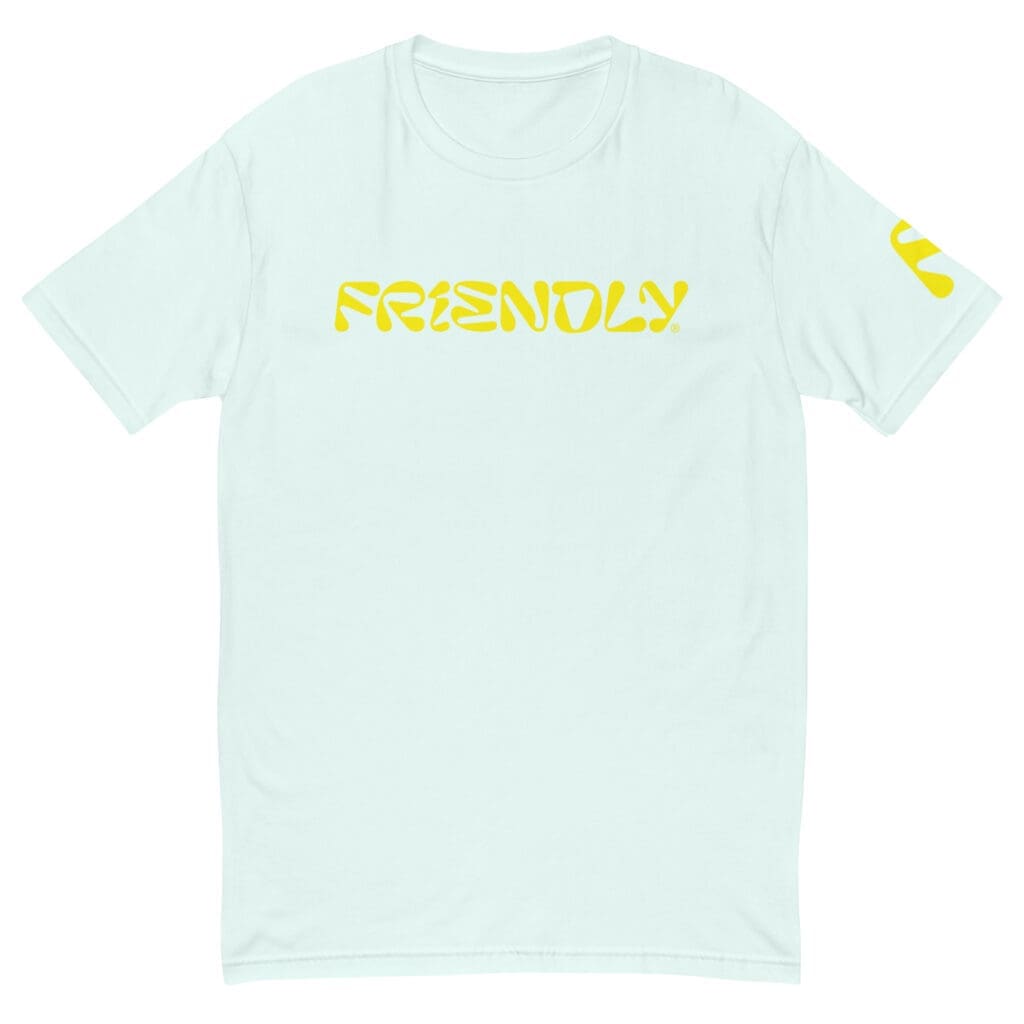Light Blue Friendly T-shirt with logo