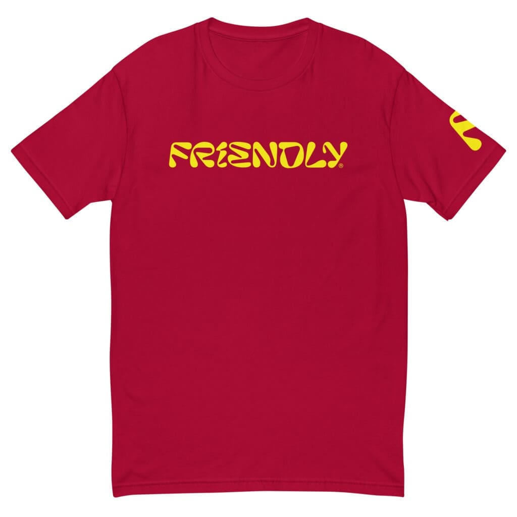 Red Friendly T-shirt with logo
