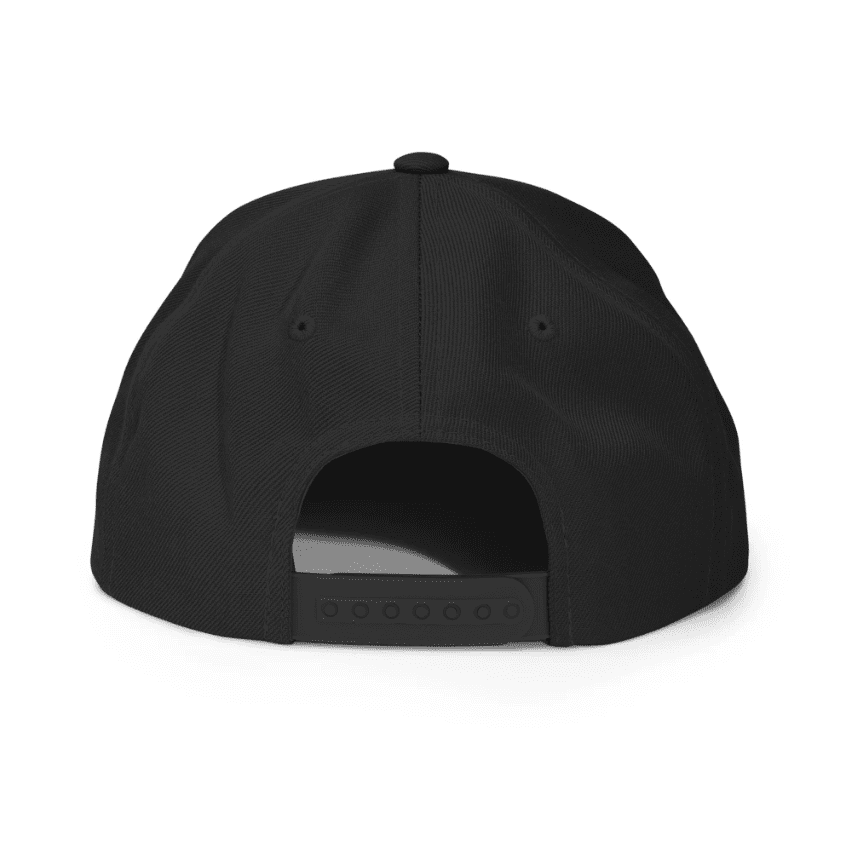 Black Friendly Snapback Hat with logo