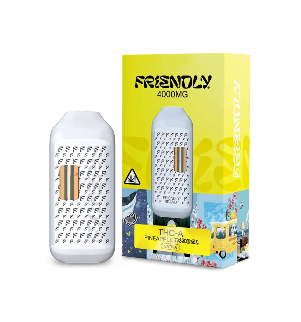 4000 MG Disposable Vape Pineapple Diesel - Friendly Hemp
