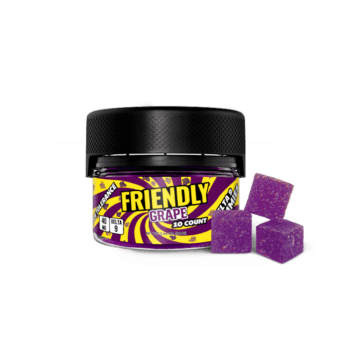 Image of Friendly Hemp's Delta 9 40MG Gummy 10 Count in Grape.