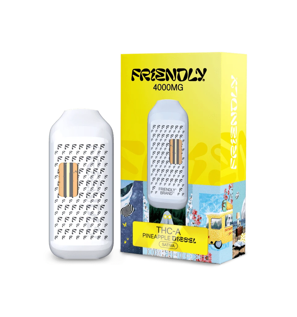 THCA 4000MG Disposable Vape in Pineapple Diesel.