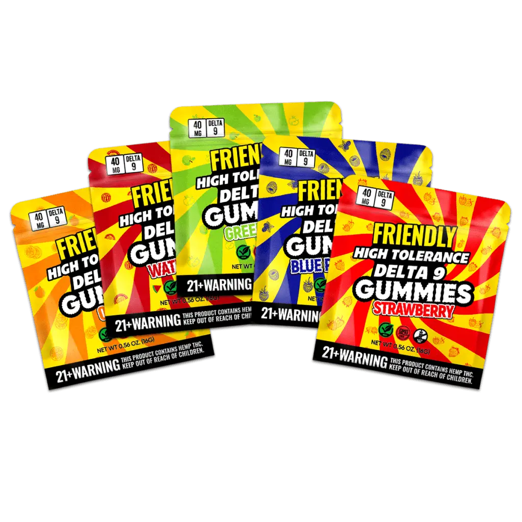 Best Delta 9 40MG Gummy Variety Bundle 5 Pack - Friendly Hemp